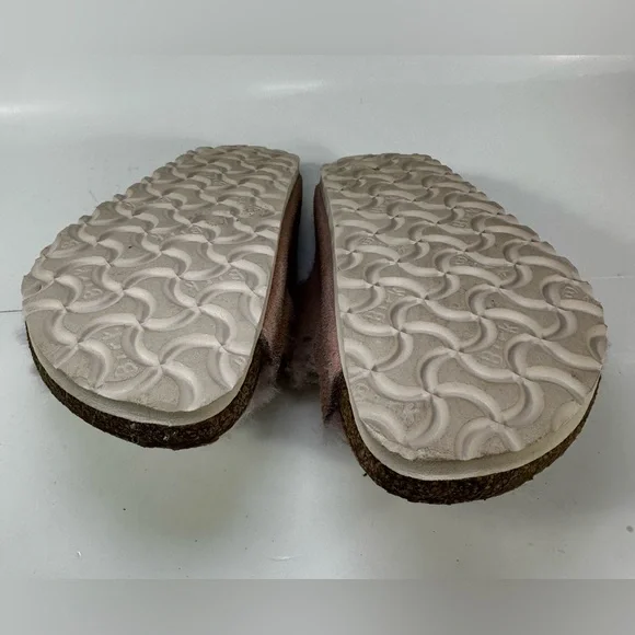 Birkenstock Arizona Shearling Light Rose Pink Fur Slide Sandals EU 35 - Picture 15 of 15